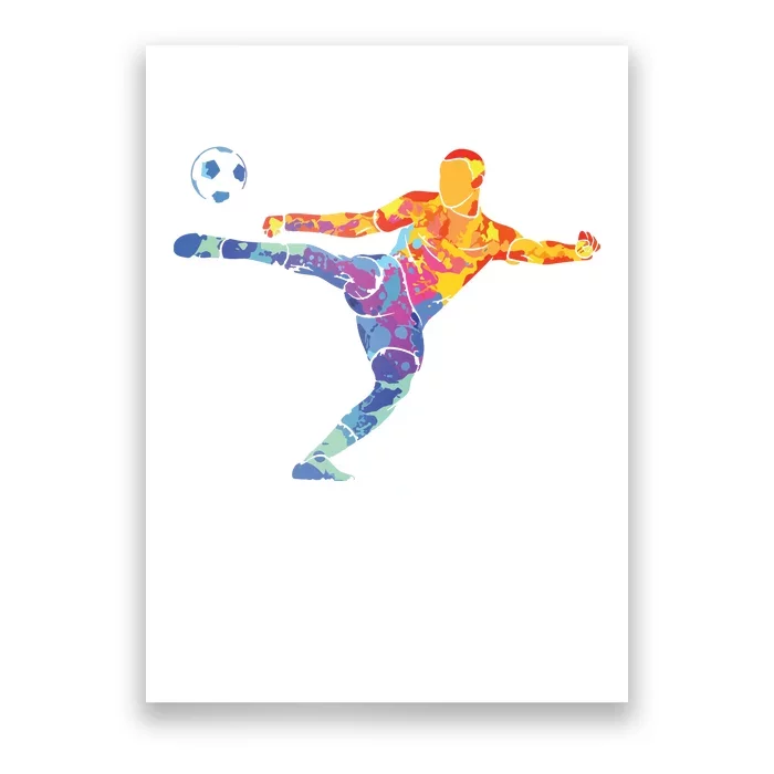 Soccer Athlete Sports Drawing Poster