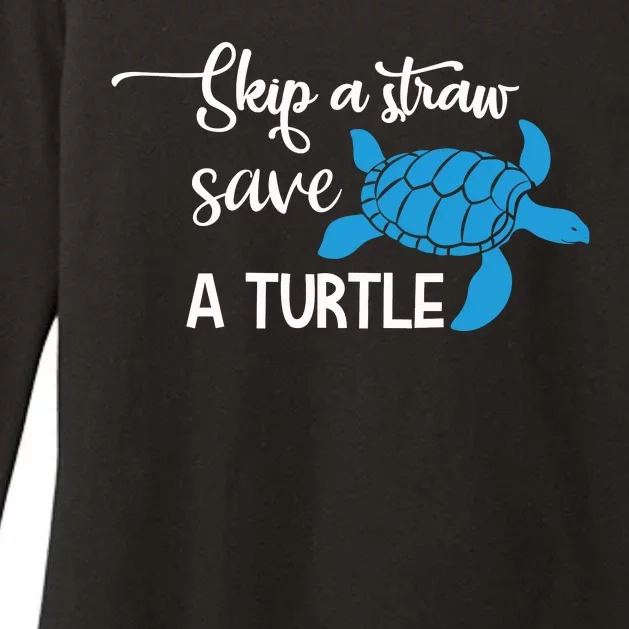 Skip A Straw Save A Turtle Womens CVC Long Sleeve Shirt