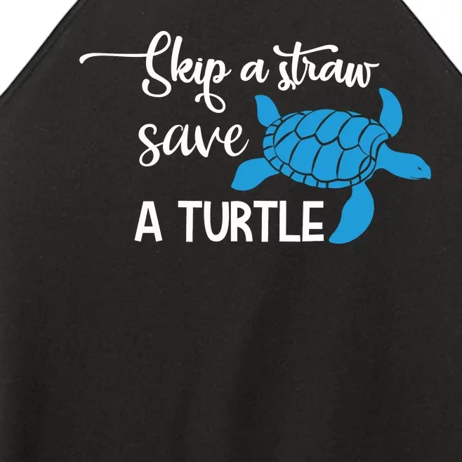 Skip A Straw Save A Turtle Women’s Perfect Tri Rocker Tank