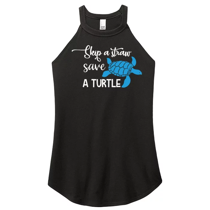 Skip A Straw Save A Turtle Women’s Perfect Tri Rocker Tank