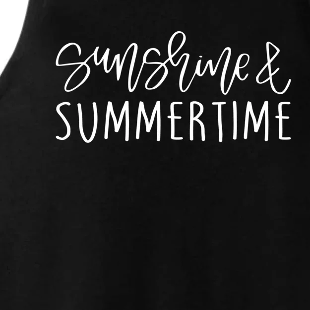 Sunshine And Summertime Funny Summer Saying Fun In The Sun Meaningful Gift Ladies Tri-Blend Wicking Tank