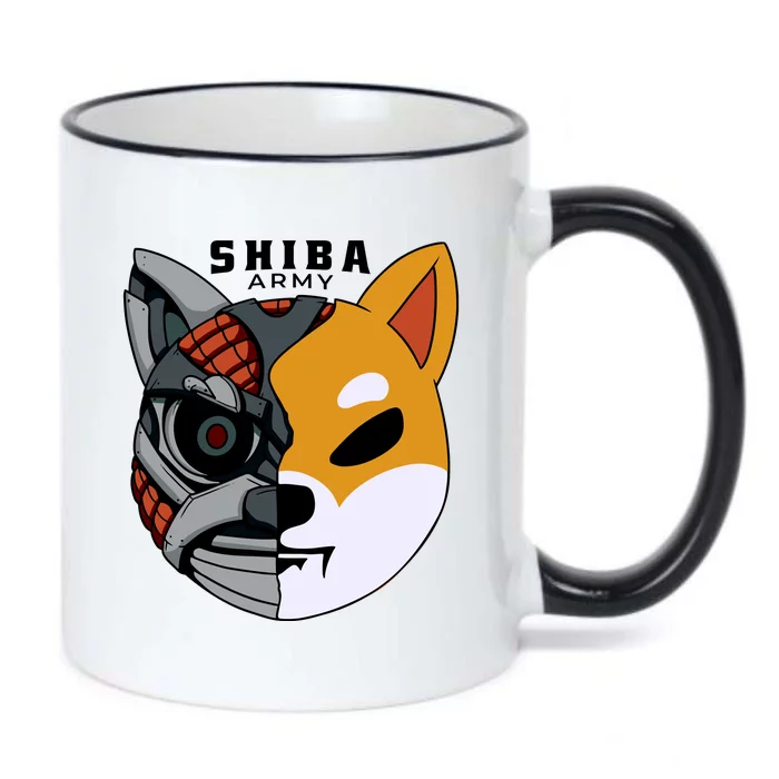 Shiba Army Black Color Changing Mug