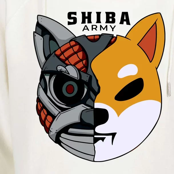 Shiba Army Womens Funnel Neck Pullover Hood