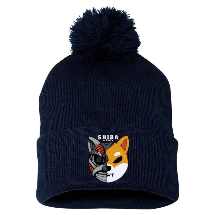 Shiba Army Pom Pom 12in Knit Beanie