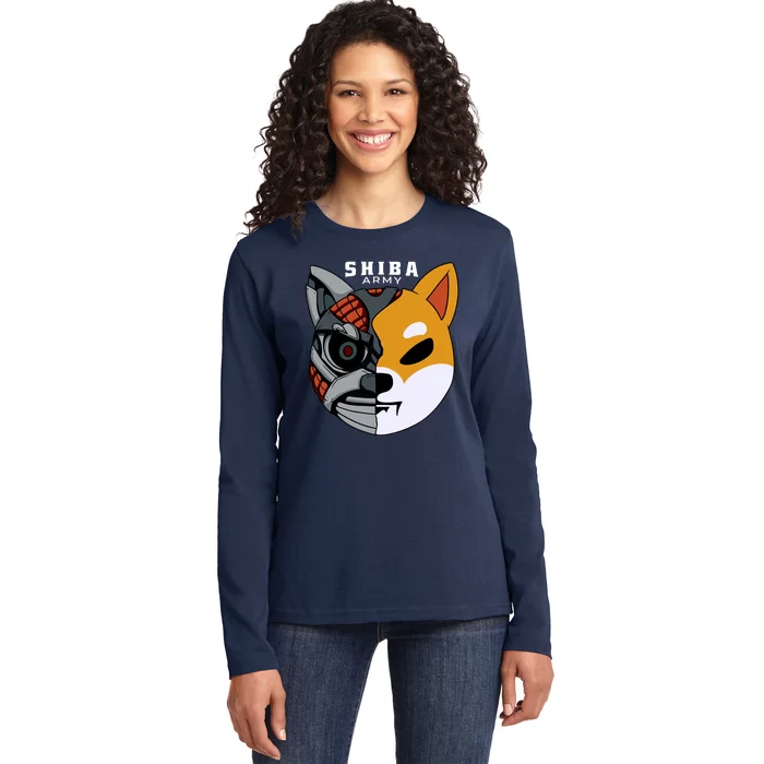 Shiba Army Ladies Long Sleeve Shirt