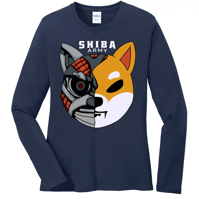 Shiba Army Ladies Long Sleeve Shirt