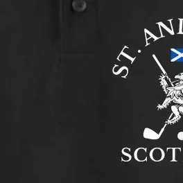 St Andrews Scotland Golf Fan Dry Zone Grid Performance Polo