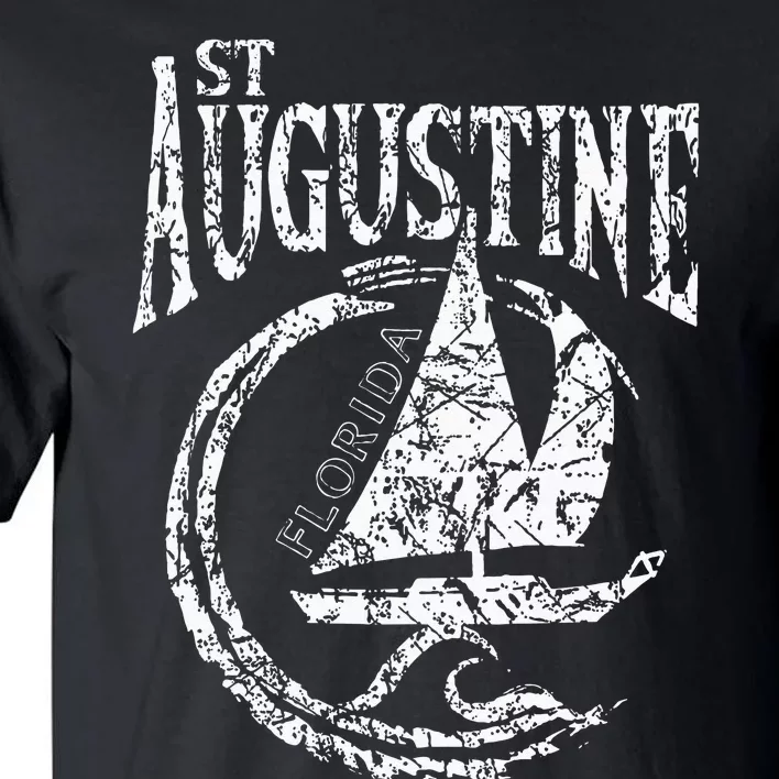 St. Augustine Souvenir Florida Sailing Wave Tall T-Shirt