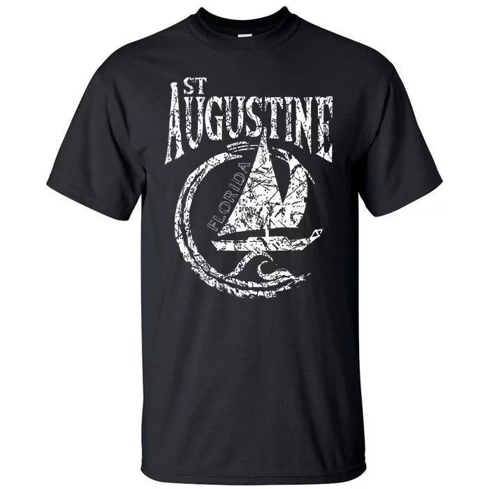 St. Augustine Souvenir Florida Sailing Wave Tall T-Shirt