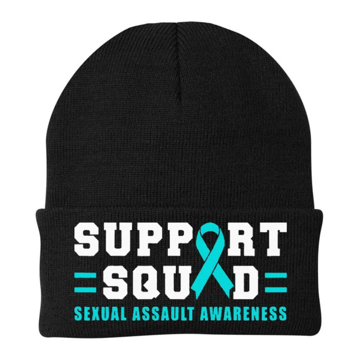 Sexual Assault Support Squad Ribbon Knit Cap Winter Beanie