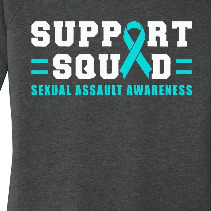 Sexual Assault Support Squad Ribbon Women's Perfect Tri Tunic Long Sleeve Shirt