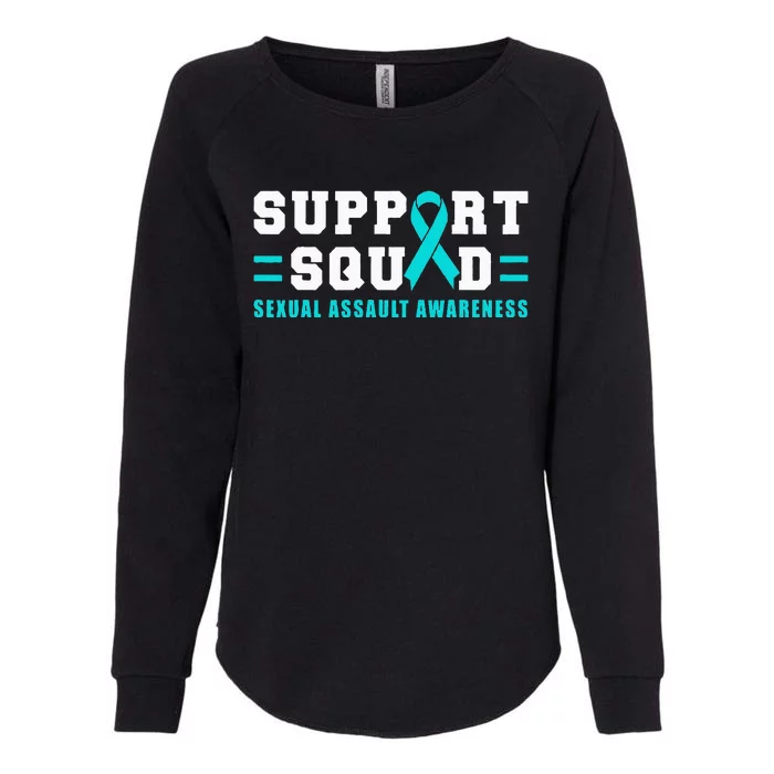 Sexual Assault Support Squad Ribbon Womens California Wash Sweatshirt