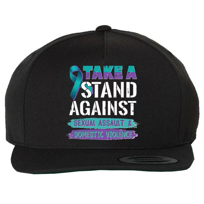 Stand Against Sexual Assault & Domestic Violence Awareness Wool Snapback Cap