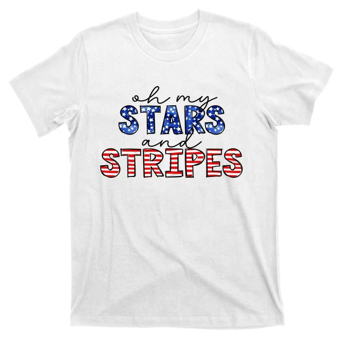 Stars And Stripes 4th Of July Patriotic Celebrate Independence Day T-Shirt