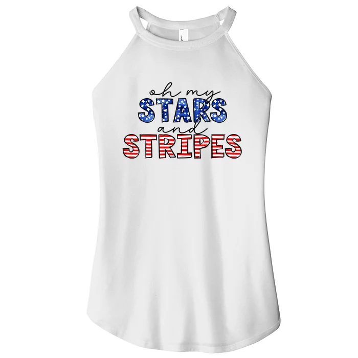 Stars And Stripes 4th Of July Patriotic Celebrate Independence Day Women’s Perfect Tri Rocker Tank