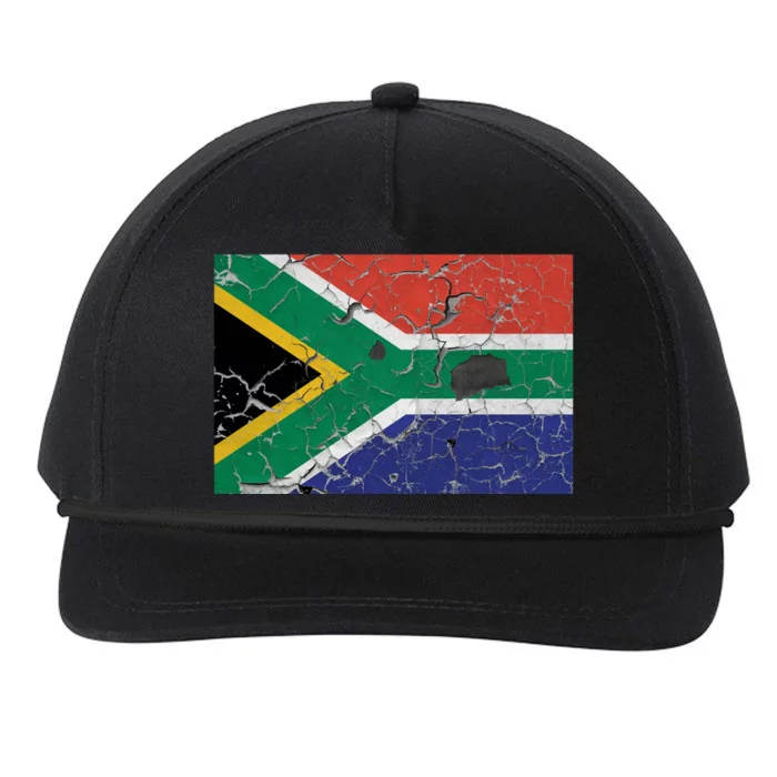 South Africa Stone Flag Snapback Five-Panel Rope Hat