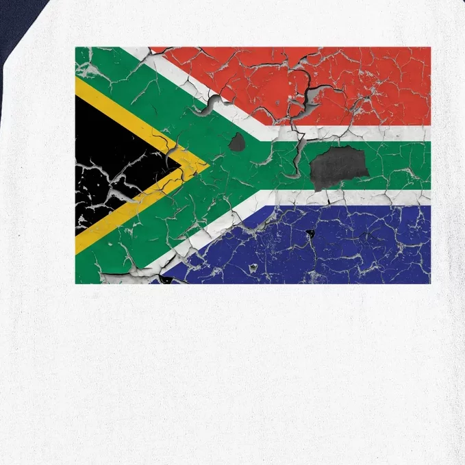 South Africa Stone Flag Baseball Sleeve Shirt