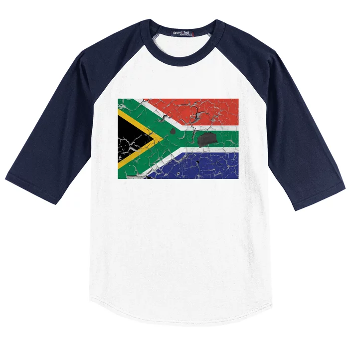 South Africa Stone Flag Baseball Sleeve Shirt