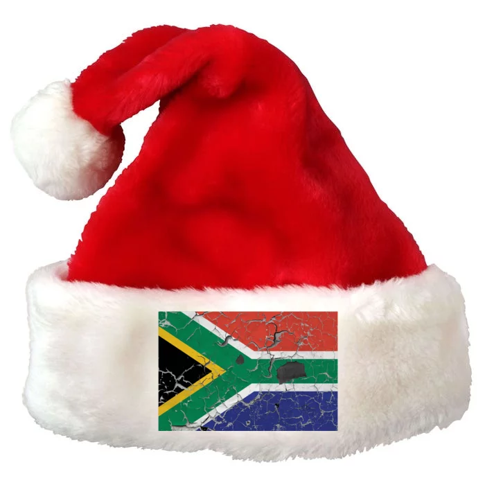 South Africa Stone Flag Premium Christmas Santa Hat