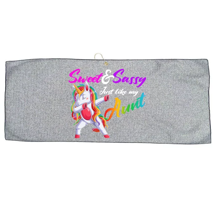 Sweet And Sassy Just Like My Aunt Matching Aunt And Niece Gift Large Microfiber Waffle Golf Towel