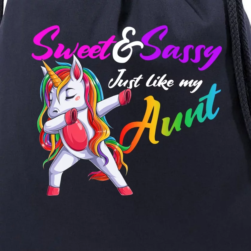 Sweet And Sassy Just Like My Aunt Matching Aunt And Niece Gift Drawstring Bag