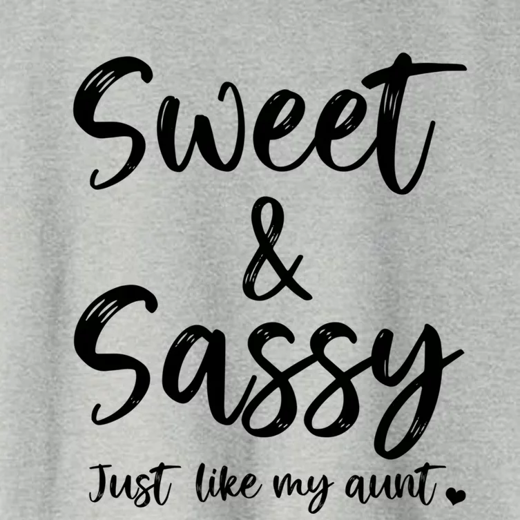 Sweet And Sassy Just Like My Aunt Matching Aunt And Niece Cute Gift Women's Crop Top Tee