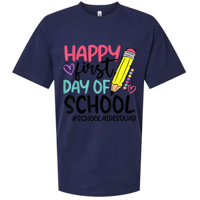 School Aide Squad Happy First Day of school Funny Sueded Cloud Jersey T-Shirt