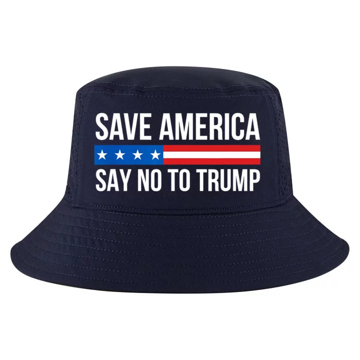 Save America Say No To Trump USA Flag America Cool Comfort Performance Bucket Hat