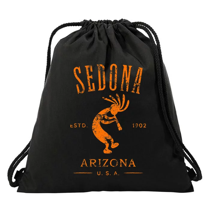 Sedona Arizona Southwestern Style Souvenir Vintage Design Drawstring Bag