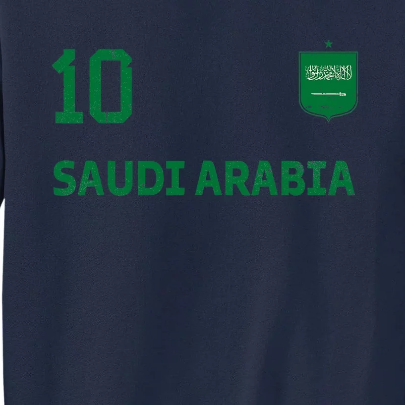 Saudi Arabia Soccer Fans Jersey KSA Flag Football Lovers Tall Sweatshirt