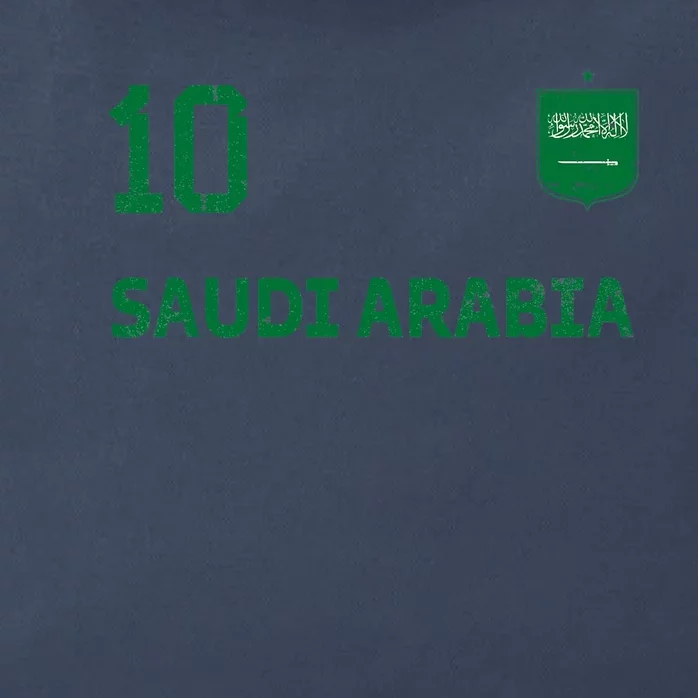 Saudi Arabia Soccer Fans Jersey KSA Flag Football Lovers Zip Tote Bag