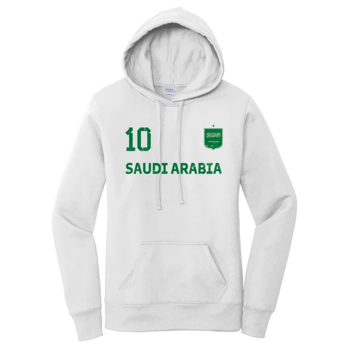 Saudi Arabia Soccer Fans Jersey KSA Flag Football Lovers Women's Pullover Hoodie