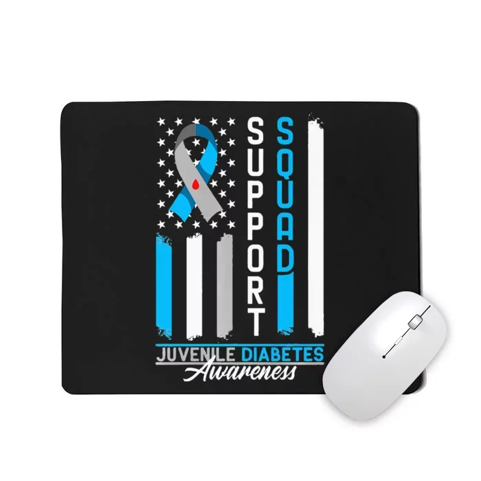 Support Awareness Squad I Juvenile T1D Type 1 Diabetes Mousepad