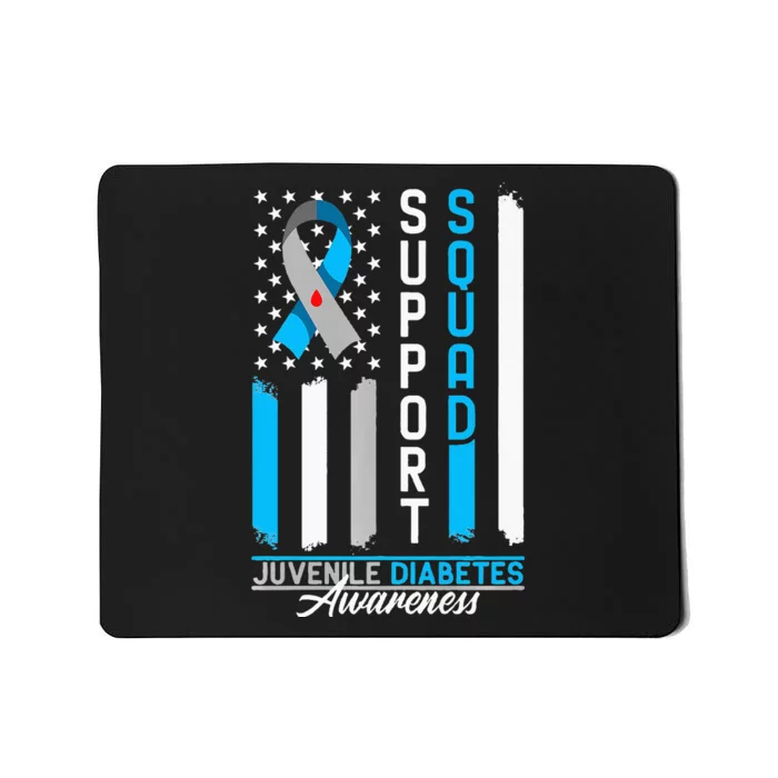 Support Awareness Squad I Juvenile T1D Type 1 Diabetes Mousepad