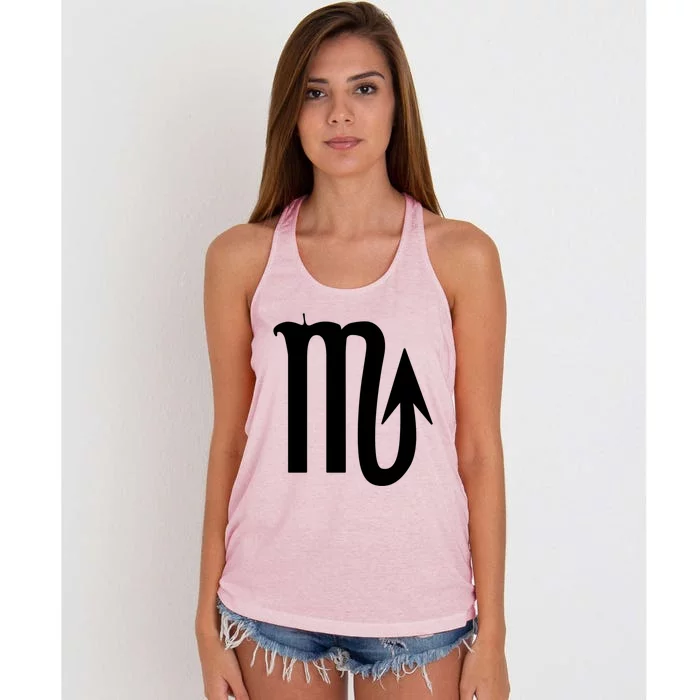 Scorpio Astrology Symbol Unisex Gift Women's Knotted Racerback Tank