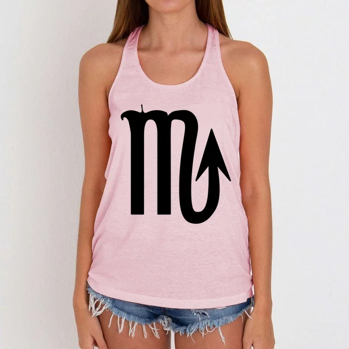 Scorpio Astrology Symbol Unisex Gift Women's Knotted Racerback Tank