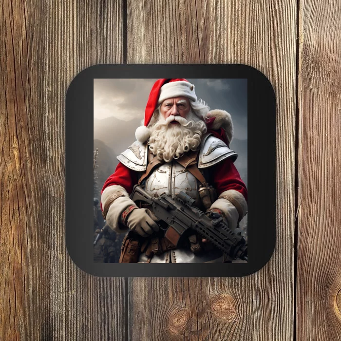 Second Amendment Santa Funny Christmas Coaster