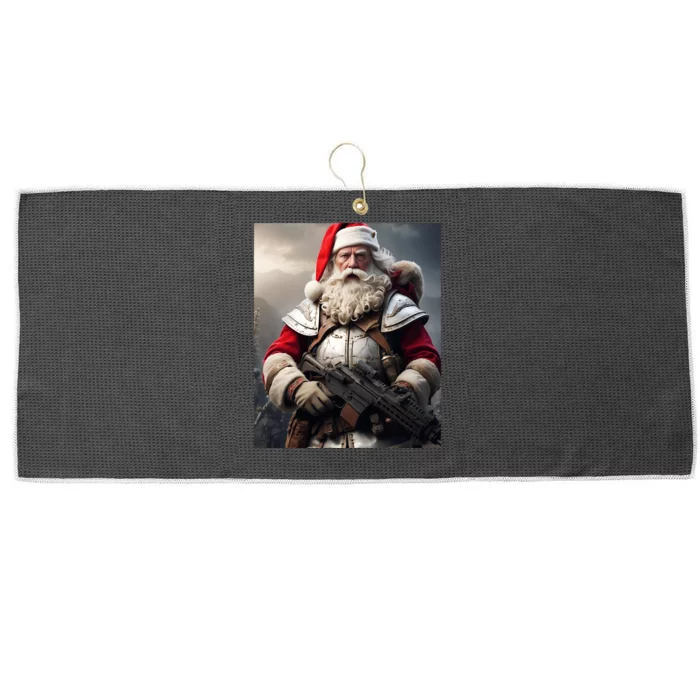 Second Amendment Santa Funny Christmas Large Microfiber Waffle Golf Towel