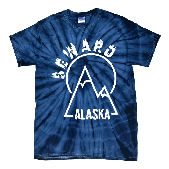 Seward Alaska State / Vintage Mountain Design Seward, AK Tie-Dye T-Shirt