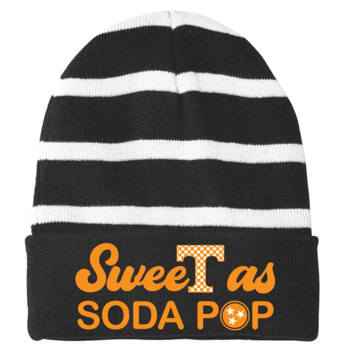 Sweet As Soda Pop Tennessee Vols Rocky Striped Beanie with Solid Band