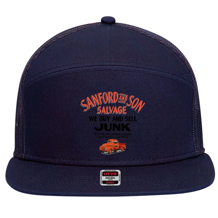 Sanford And Son Salvage Sign 7 Panel Mesh Trucker Snapback Hat