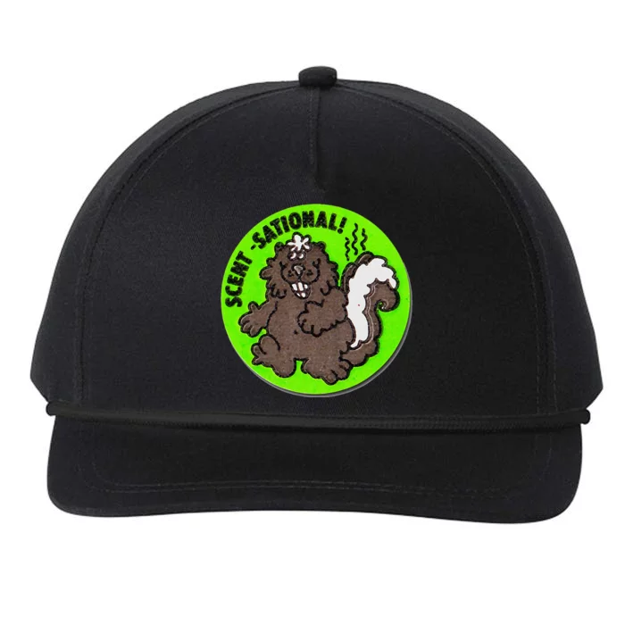 Scratch And Sniff Sticker Skunk Scentsational Snapback Five-Panel Rope Hat