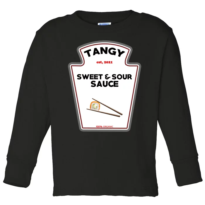 Sweet And Sour Sauce Diy Halloween Costume Group Condiments Toddler Long Sleeve Shirt