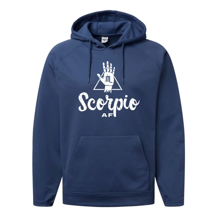 Scorpio Af / Scorpio Birthday / Scorpio Astrology Sign Gift Performance Fleece Hoodie