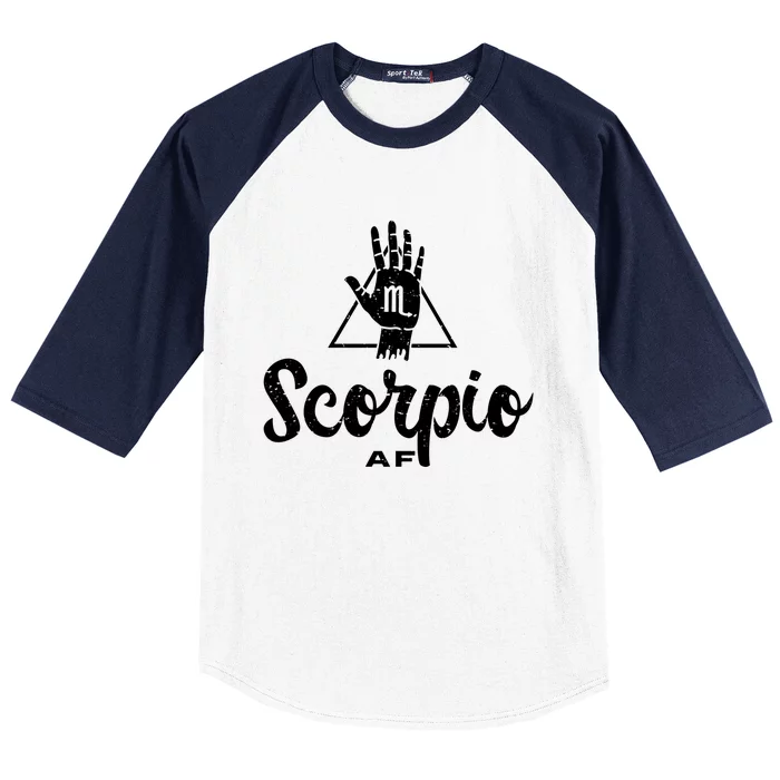 Scorpio Af / Scorpio Birthday / Scorpio Astrology Sign Gift Baseball Sleeve Shirt