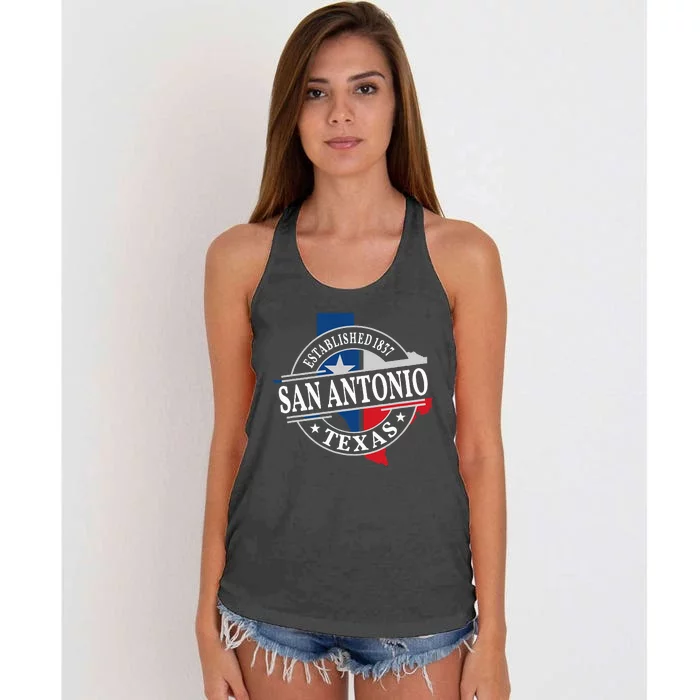 San Antonio Women's Knotted Racerback Tank