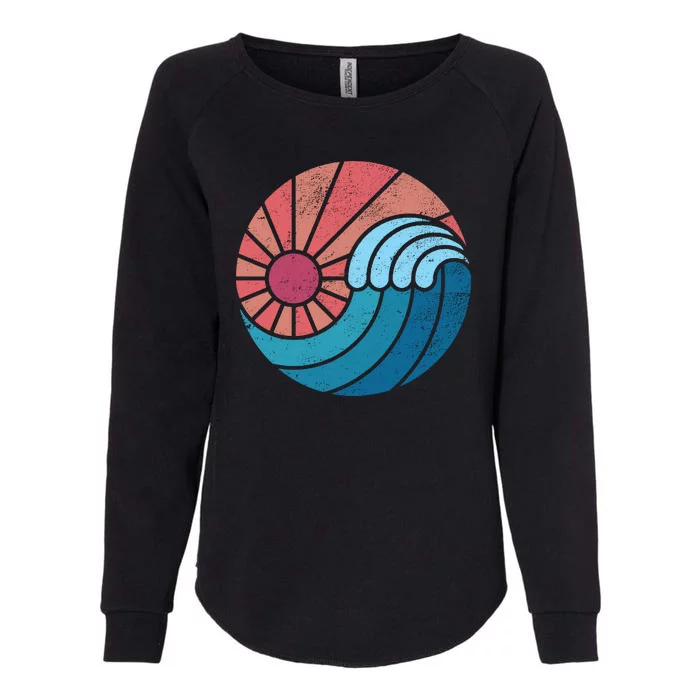 Sun And Sea Retro Vintage Wave Womens California Wash Sweatshirt