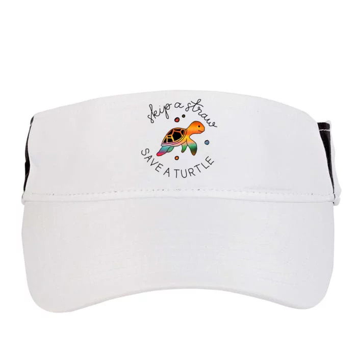 Skip A Straw Save A Turtle Gift Adult Drive Performance Visor