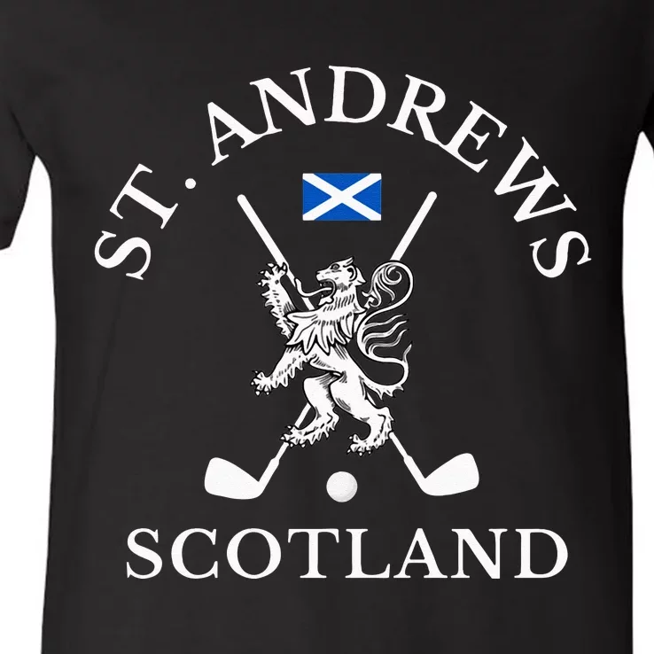 St Andrews Scotland Golf Fan V-Neck T-Shirt