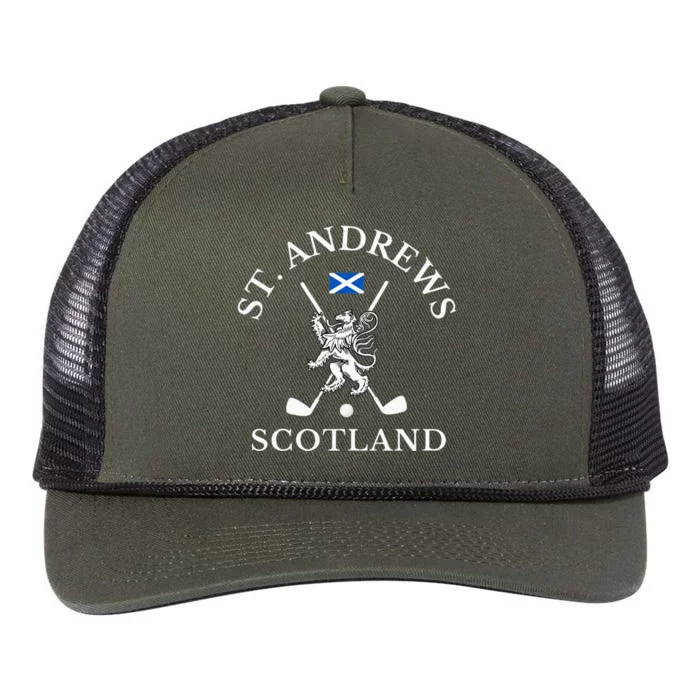 St Andrews Scotland Golf Fan Retro Rope Trucker Hat Cap